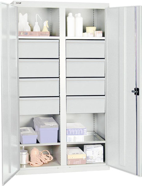 Produktbild von Stumpf Werkzeugschrank S2000 RAL 7035/7035 4 Wannenböden 6 Schubladen 200 mm 2004607 4031068182090