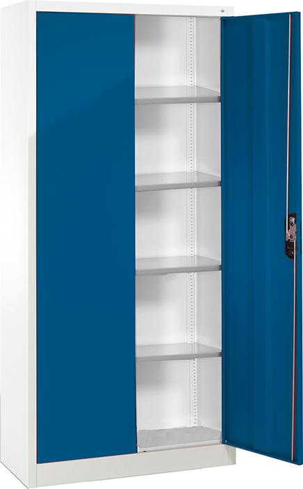 Produktbild von C+P Flügeltürschrank 7035/5010 1950x930x500mm 8921-00 gr/enzianblau 4053569732628