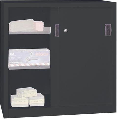Produktbild von PAVOY Schiebetürenschrank 1000/600/1000 gepulvert RAL 7035/7016 30300-100-601-735716 4053569849760