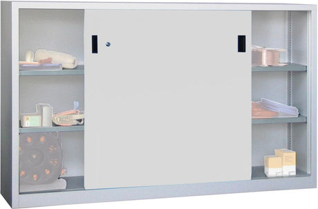 Produktbild von PAVOY Schiebetürenschrank B2000xT600xH1200 mm 4 Böden verzinkt Mittelwand RA 30301-200-600-735 4055479241863