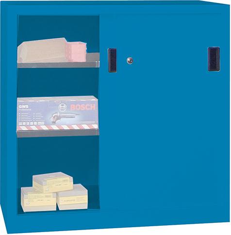 Produktbild von PAVOY Schiebetürenschrank 1000/600/1000 gepulvert RAL 7035/5012 30300-100-601-735512 4053569848633