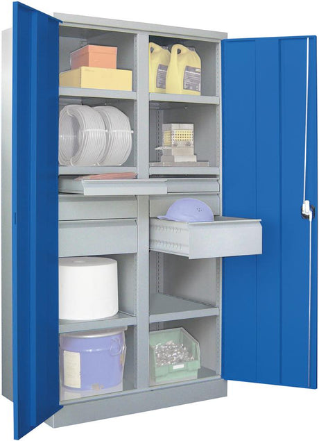Produktbild von PAVOY Schwerlastschrank 1950/630/1040 Drehgriff mit Trennwand 6 Böden 6 S 36366-104-005-735512 4053569849692