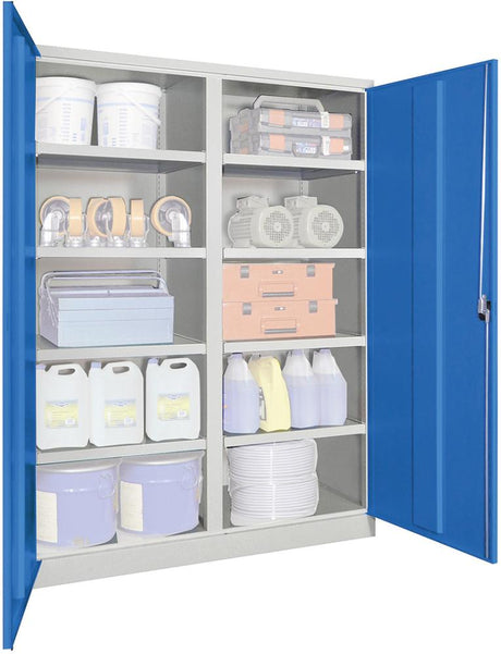 Produktbild von PAVOY Schwerlastschrank 1950/630/1470 Jumbo mit Trennwand 8 Böden 36367-147-024-735512 4053569849739