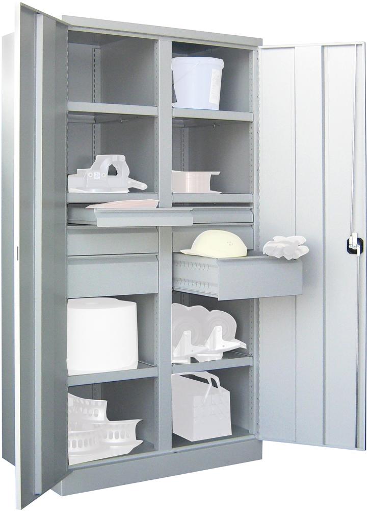 Produktbild von PAVOY Schwerlastschrank mit Türen B1040xT630xH1950 mm 6 FB SL je 2x75,125,17 36363-104-005-735 4055479003294