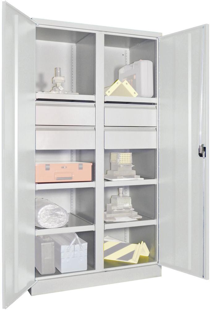 Produktbild von PAVOY Schwerlastschrank mit Türen B1040xT630xH1950 mm 6 FB SL 4 x FH 175 mm 36363-104-007-735 4055479003317