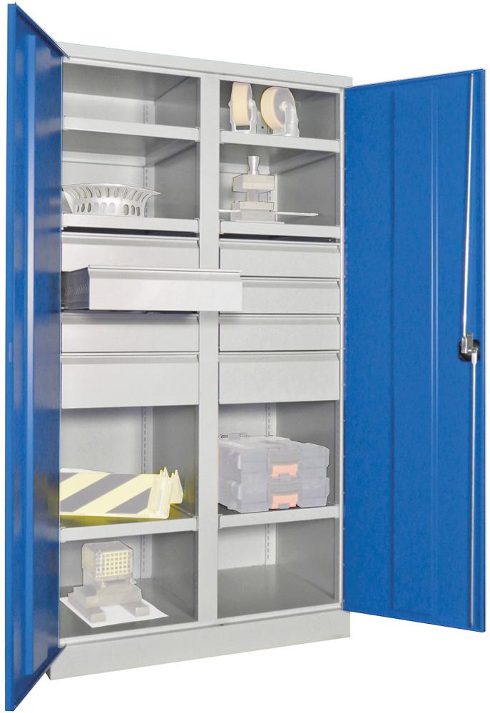 Produktbild von PAVOY Schwerlastschrank mit Türen B1040xT630xH1950 mm 6 FB SL 6xFH 125,2x 36363-104-004-735512 4055479852878