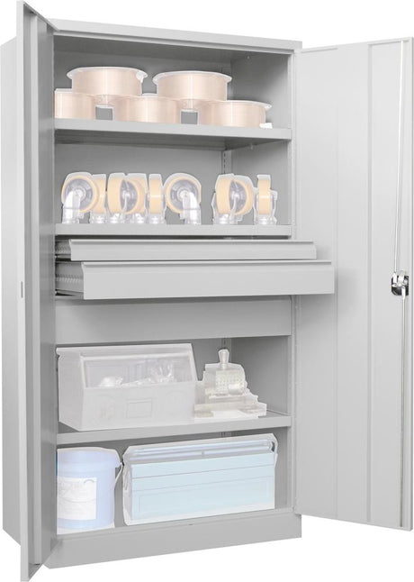 Produktbild von PAVOY Schwerlastschrank mit Türen H1950xB1040xT630 mm 3 FB,SL je 1x75,125,17 36365-104-005-735 4055955117514