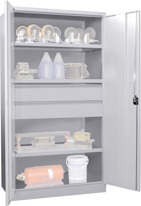 Produktbild von PAVOY Schwerlastschrank mit Türen H1950xB1040xT630 mm 3 FB SL 2 x FH 175 mm 36365-104-007-735 4055955117538