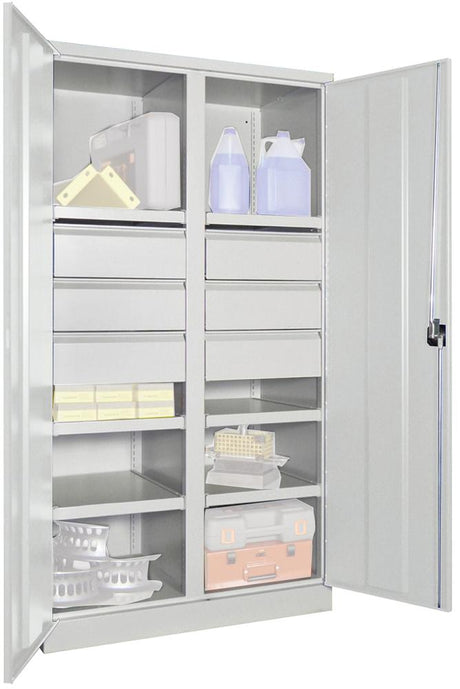 Produktbild von PAVOY Schwerlastschrank mit Türen H1950xB1040xT630 mm 6 FB SL 6 x FH 175 mm 36366-104-002-735 4055955117552