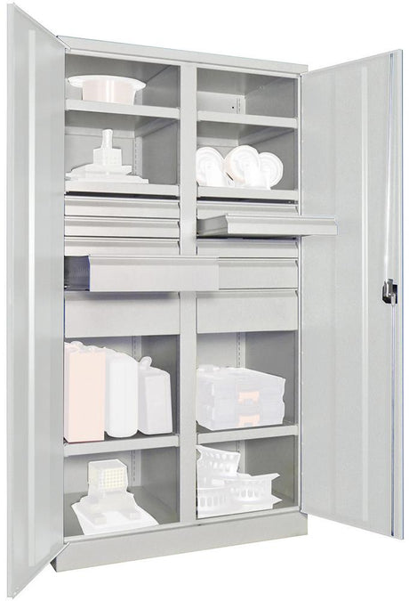 Produktbild von PAVOY Schwerlastschrank mit Türen H1950xB1040xT630 mm 6 FB SL 6x75,2x125,175 36366-104-006-735 4055955117590