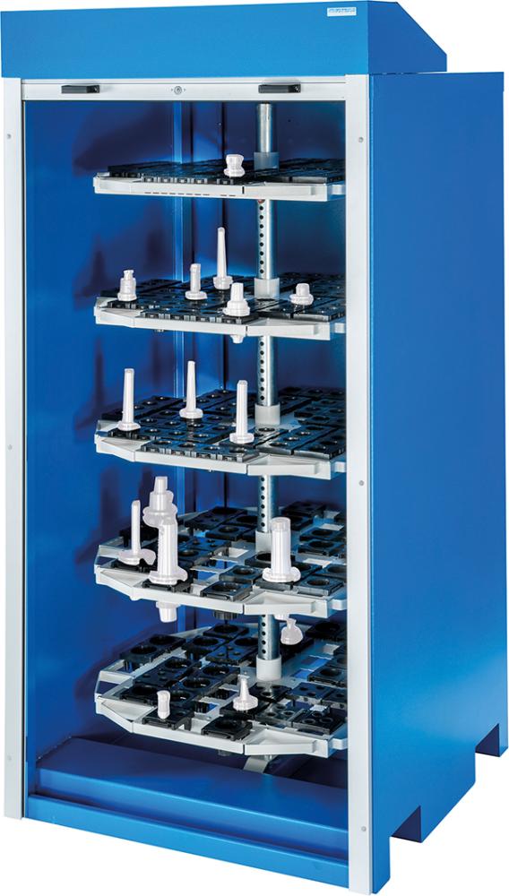 Produktbild von Bedrunka+Hirth CNC-Schrank-Rotarex B1055xT1035xH2130 mm RAL 5012 mit Rolladen manuel 02.1000.2 4050413021457