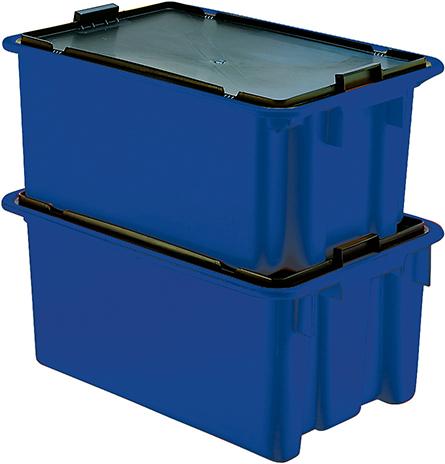 Produktbild von LA-KA-PE Drehstapelbehälter 65 l B600xT400xH350 mm blau 4330816838525 4031022013187