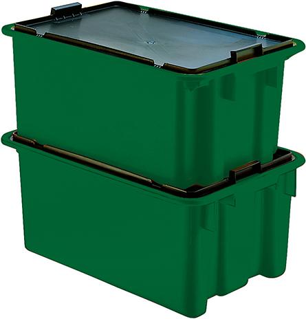 Produktbild von LA-KA-PE Drehstapelbehälter 45 l B600xT400xH250 mm grün 4330816838532 4031022012968