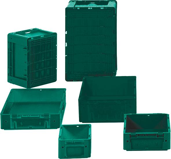 Produktbild von LA-KA-PE Transport-Stapelkasten B600xT400xH320 mm grün Auflast 700kg mit Grifflo 4332163398127 4031022050205