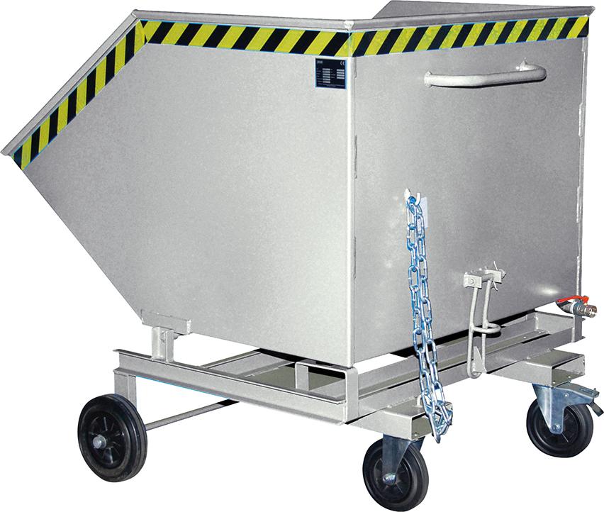 Produktbild von Bauer Spänekastenwagen SKW-ET 1000 l B1340xT1420xH1290 mm verzinkt Tragkraft SKW-ET 1000 vzk. 4052462042421