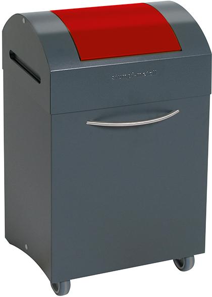Produktbild von Stumpf Wertstoffbehälter 45 l grau/rot 685x380x320mm 605-045-0-0-203 4031068097400
