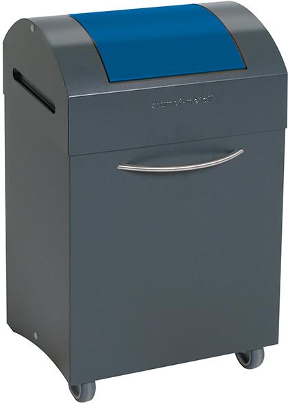 Produktbild von Stumpf Wertstoffbehälter 45 l grau/blau 685x380x320mm 605-045-0-0-204 4031068149956