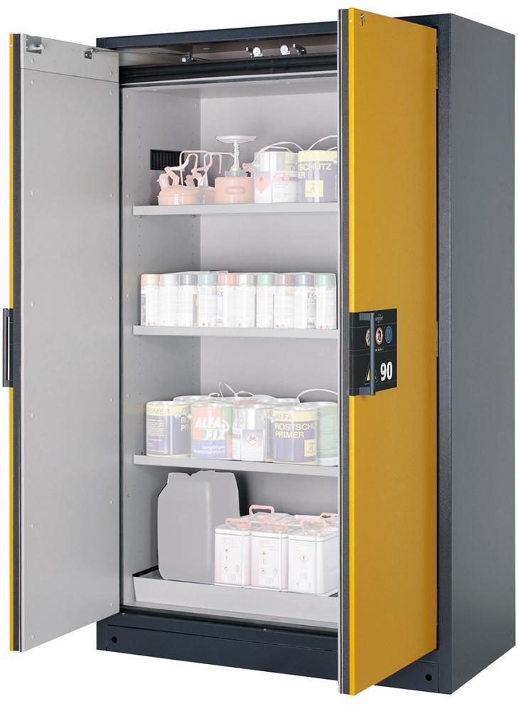 Produktbild von asecos Gefahrenstoff-Sicherheitsschrank Q-Clas90 B 1200 mm,3FB,LB+BAW 3000104030003 4054923039063