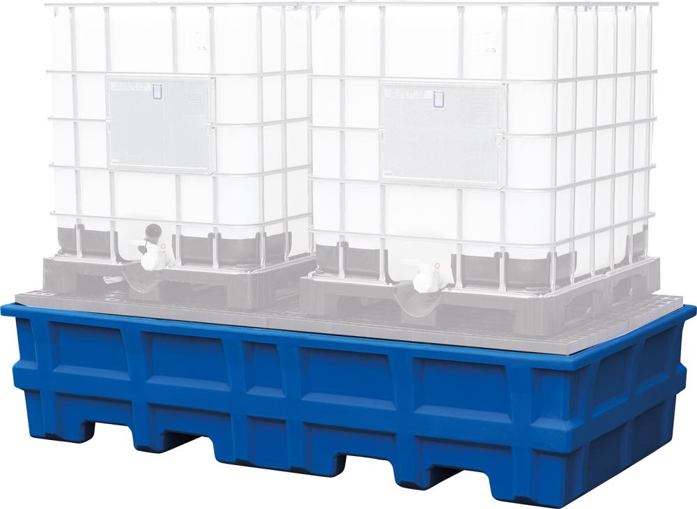 Produktbild von asecos IBC-Station PE mit PE-Gitterrost 2480x1320x610 38650 4054923236820