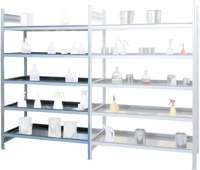 Produktbild von LaCont Regal für wassergefährdende und aggressive Flüssigkeiten KG-GR100WPE-GF R71-2120-D 4260139970438