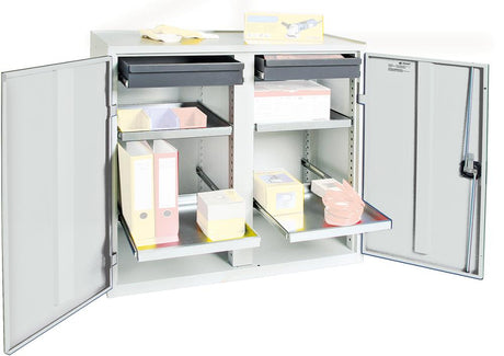 Produktbild von Stumpf Werkzeugschrank B1000xT500xH1000 mm RAL 7035 2 Schubladen 4 Wannen 3002207 4031068076740