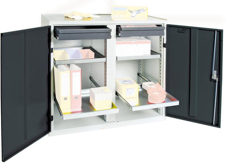 Produktbild von Stumpf Werkzeugschrank S3000 RAL 7035/7016 2 Schubladen 100 mm 4 Wannenböden 3002271 4031068120061