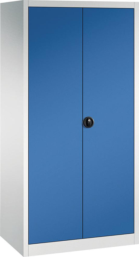 Produktbild von FORUM Flügeltürenschrank 4 Böden 70kg Traglast H1950xB930xT600mm RAL 7035/5010 4260612152 4317784969802