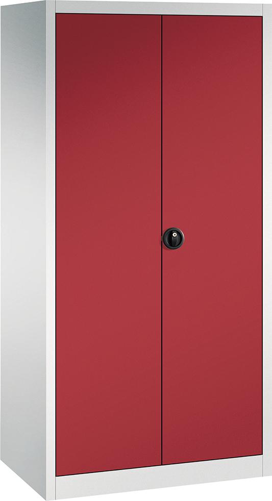 Produktbild von FORUM Flügeltürenschrank 4 Böden 70kg Traglast H1950xB930xT600mm RAL 7035/3003 4260612158 4317784969826
