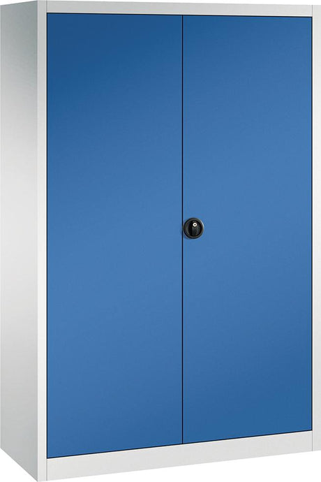 Produktbild von FORUM Flügeltürenschrank 4 Böden 70kg Traglast H1950xB1200xT500mm RAL 7035/5010 4260612176 4317784969888
