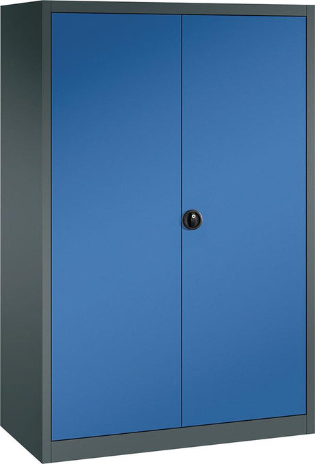 Produktbild von FORUM Flügeltürenschrank 4 Böden 70kg Traglast H1950xB1200xT600mm RAL 7016/5010 4260612191 4317784969932