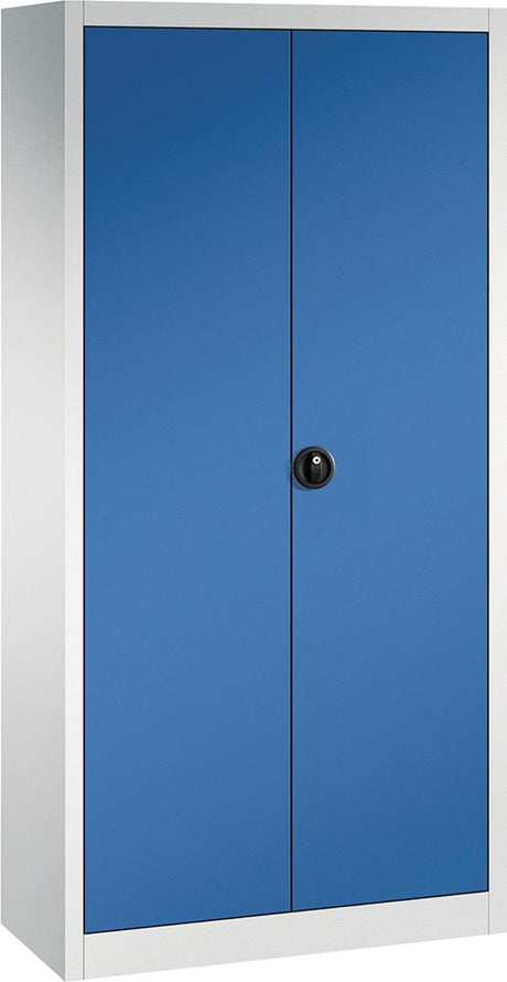 Produktbild von FORUM Flügeltürenschrank 4 Böden 110kg Traglast H1950xB930xT400mm RAL 7035/5010 4260612562 4317784969963
