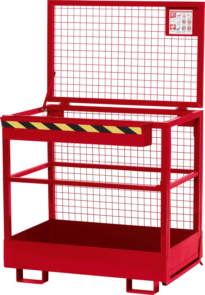 Produktbild von RR-Industrietechnik Arbeitskorb Typ RAK 1200x800x1900 mm Traglast 300 kg RAL 3000 fe 100100100 4251305400002