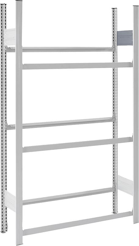 Produktbild von hofe Grundregal mit 6 Traversen für Getränkekisten 1750x335x1060 RAL 7035 HKG17310GK 4250623709446