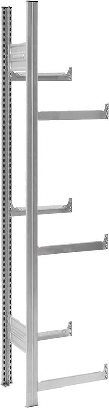 Produktbild von hofe Grundregal mit 6 Traversen für Getränkekisten 1750x335x510 verzinkt HZA17305GK 4250623715171