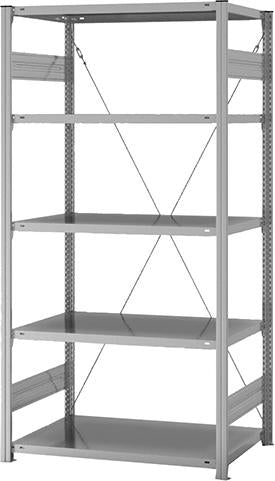 Produktbild von hofe Grundregal Edelstahl 5 Böden 2000x600x1000 mm HVG20610XM 4250623766364