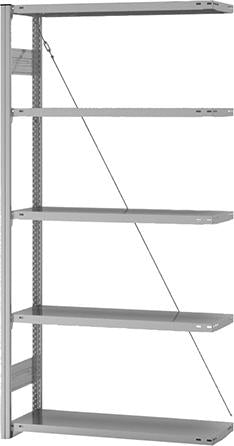 Produktbild von hofe Anbauregal Edelstahl 5 Böden 2000x300x1000 mm HVA20310XM 4250623766388