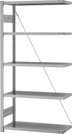 Produktbild von hofe Anbauregal Edelstahl 5 Böden 2000x400x1000 mm HVA20410XM 4250623766395