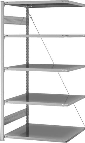 Produktbild von hofe Anbauregal Edelstahl 5 Böden 2000x800x1000 mm HVA20810XM 4250623766425