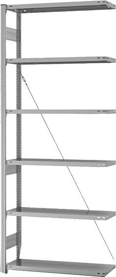 Produktbild von hofe Anbauregal Edelstahl 6 Böden 2500x300x1000 mm HVA25310XM 4250623766487