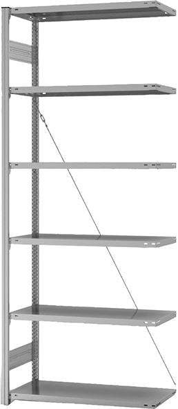 Produktbild von hofe Anbauregal Edelstahl 6 Böden 2500x400x1000 mm HVA25410XM 4250623766494