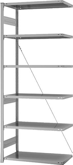 Produktbild von hofe Anbauregal Edelstahl 6 Böden 2500x500x1000 mm HVA25510XM 4250623766500