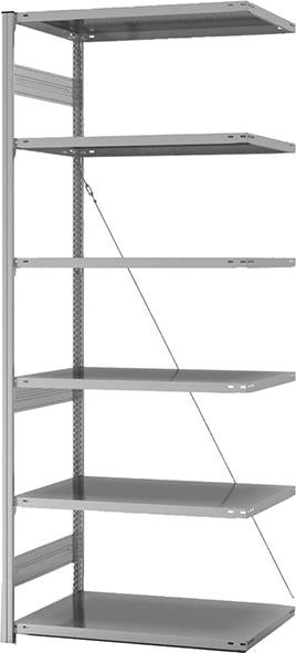 Produktbild von hofe Anbauregal Edelstahl 6 Böden 2500x600x1000 mm HVA25610XM 4250623766517
