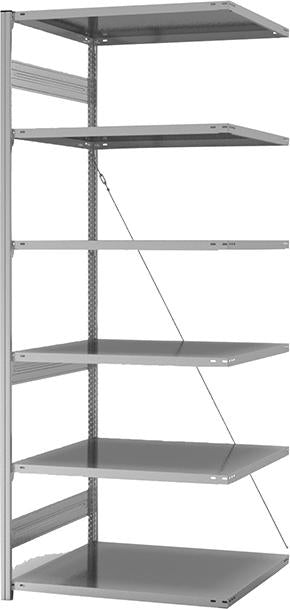 Produktbild von hofe Anbauregal Edelstahl 6 Böden 2500x800x1000 mm HVA25810XM 4250623766524