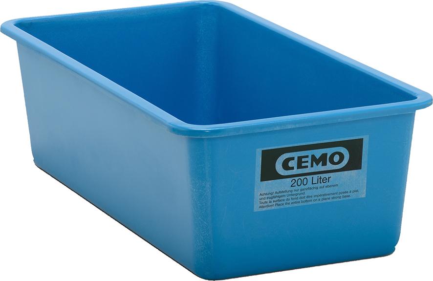 Produktbild von CEMO Rechteckbehälter 200l blau flach 7568 4052886098745