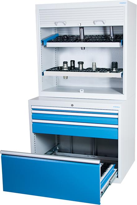 Produktbild von Bedrunka+Hirth CNC-Schuladenschrank T736 1000x500x1950 mit Aufsatzschrank 4 Schu 002.22098.RVK 4050413071254
