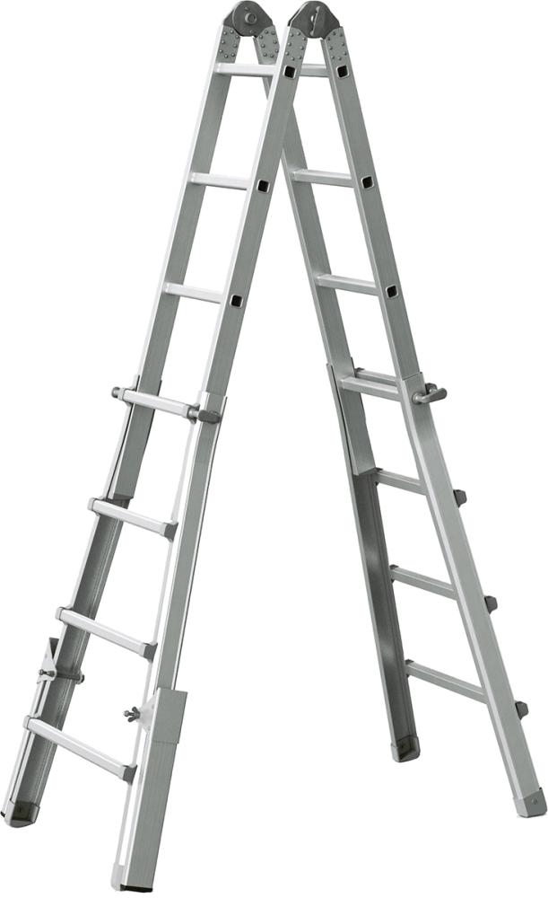 Produktbild von ZARGES V-Teleskop-Leiter Variomax 4x4 Sprossen Länge max 4,2m Arbeitshöhe 5m 41383 4003866413836