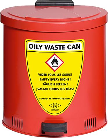 Produktbild von asecos Sammelbehälter 35 l Stahl rot 23156 4250101146176