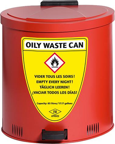 Produktbild von asecos Sammelbehälter 65 l Stahl rot 23158 4250101146190