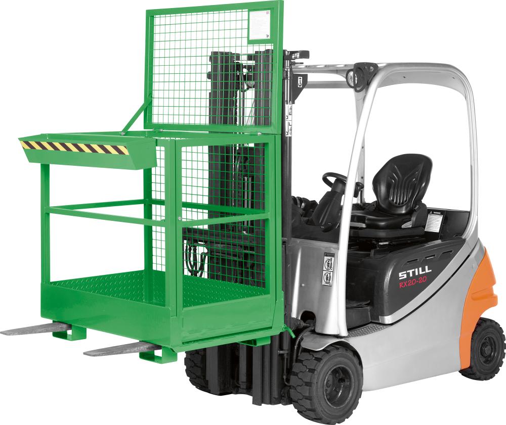 Produktbild von RR-Industrietechnik Arbeitskorb Typ RAK 1200x800x1900 mm Traglast 300 kg RAL 6018 ge 120000094 4251305417451