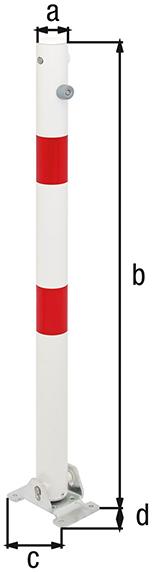 Produktbild von GAH Alberts SK-Absperrpfosten Klappy rund 60 mm 780517 4004338780517